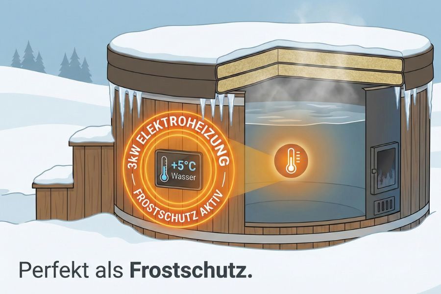 Hot Tub Elektroheizung als Frostschutz