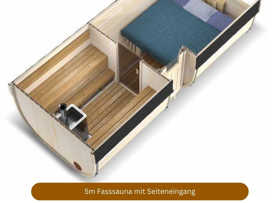 5m Sauna mit Seiteneingang