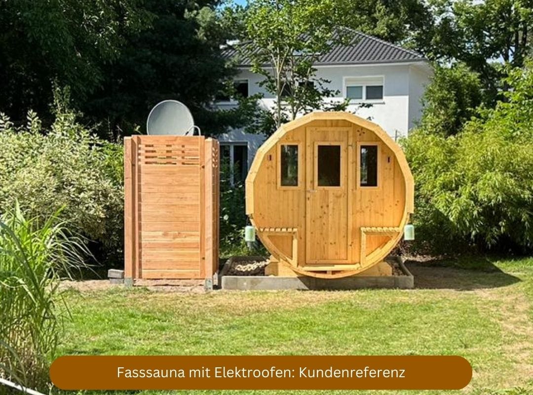 Fasssauna mit Elektroofen