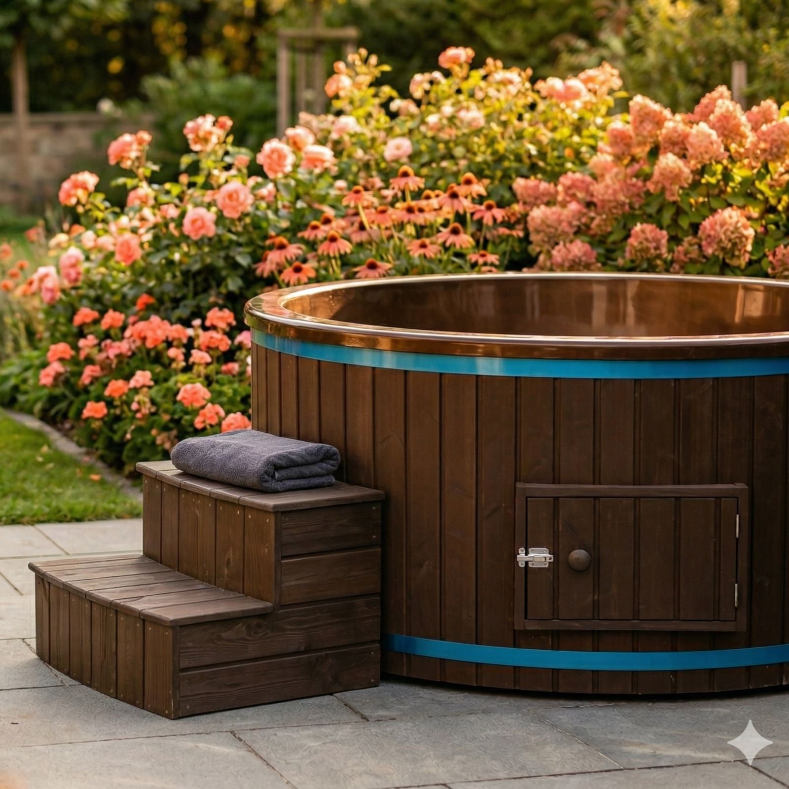 runder Hot Tub 180cm mit Elektroheizung und Acrylwanne