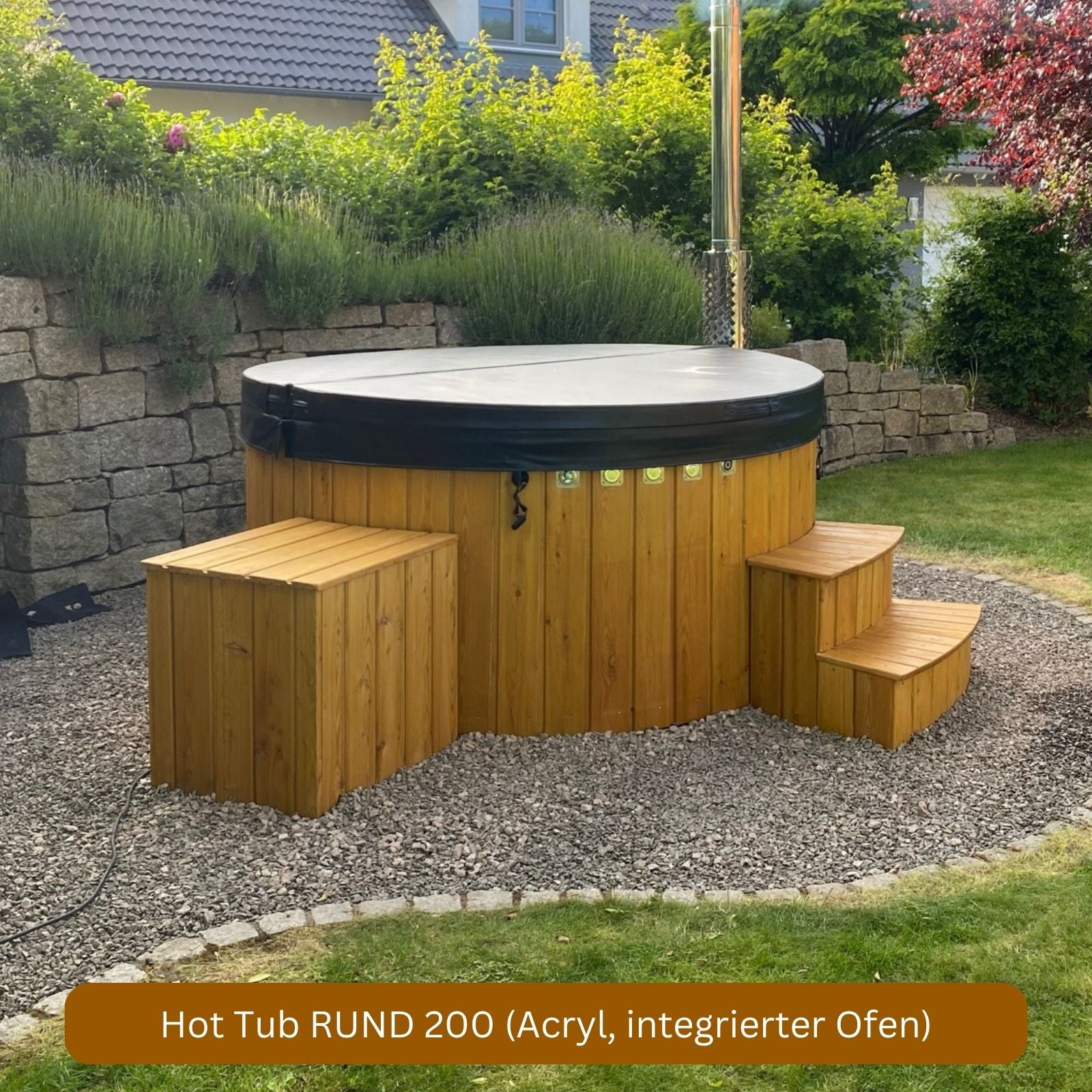 Hot Tub RUND 200 (Acryl, integrierter Ofen)